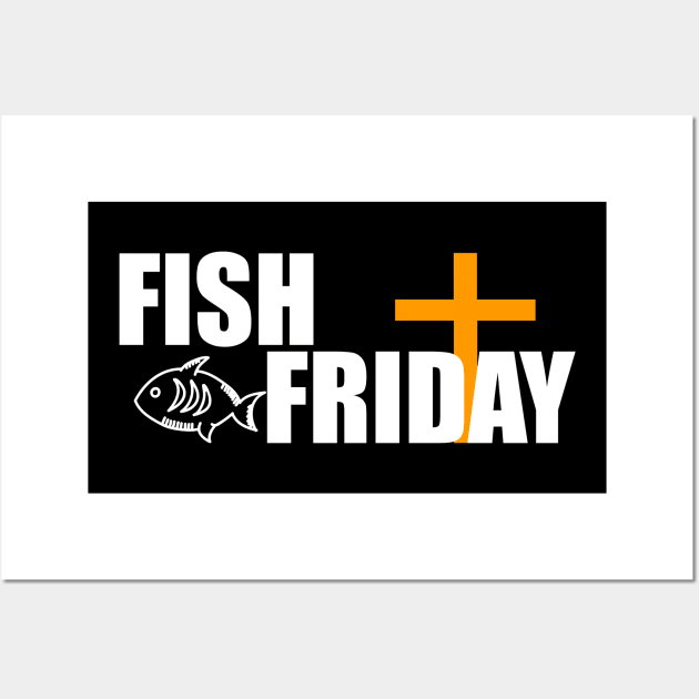 Fish Friday Lent Design Wall Art by Swagazon